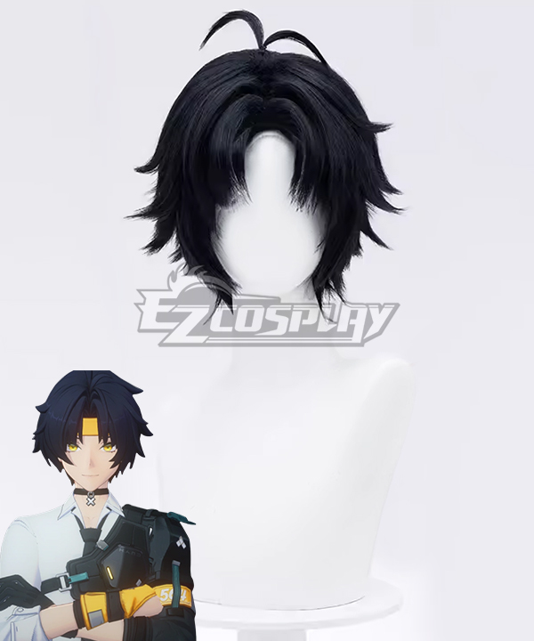 Zenless Zone Zero Asaba Harumasa Black Cosplay Wig