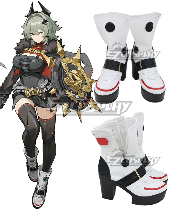 Zenless Zone Zero Caesar King White Cosplay Shoes