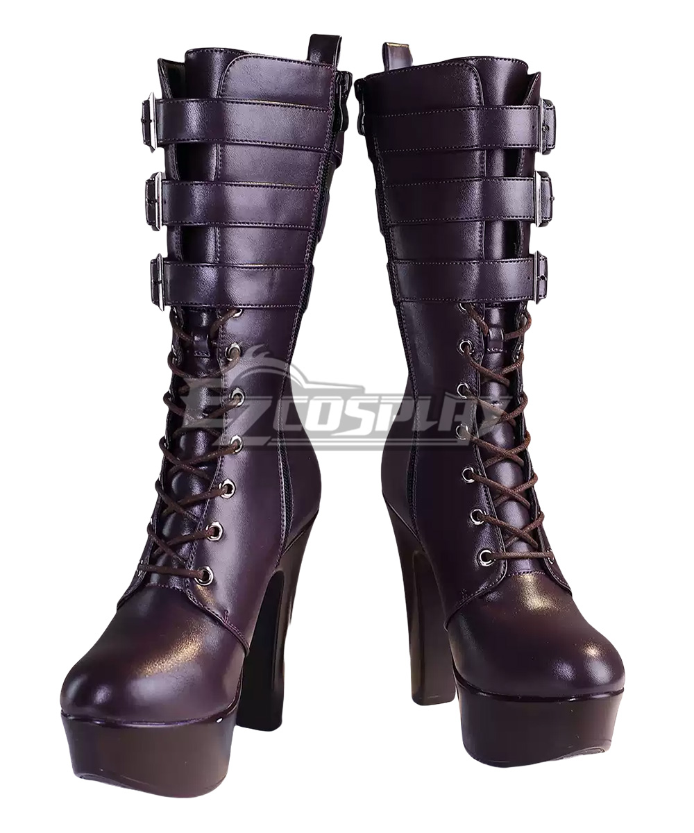 Zenless Zone Zero Ukinami Yuzuha Black Shoes Cosplay Boots