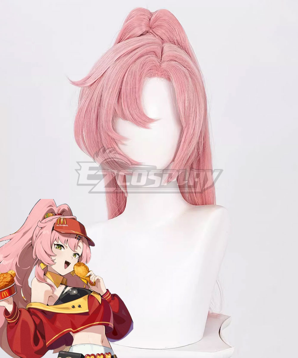 Zenless zone zero X Mcdonald's ZZZ Nicole Demara Pink Cosplay Wig