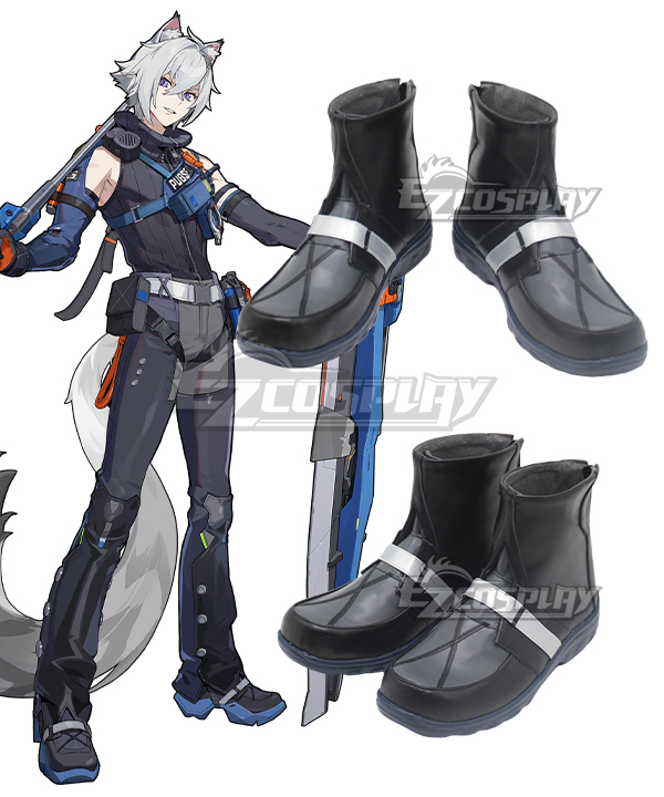 Zenless Zone Zero ZZZ Seth Lowell Black Cosplay Shoes
