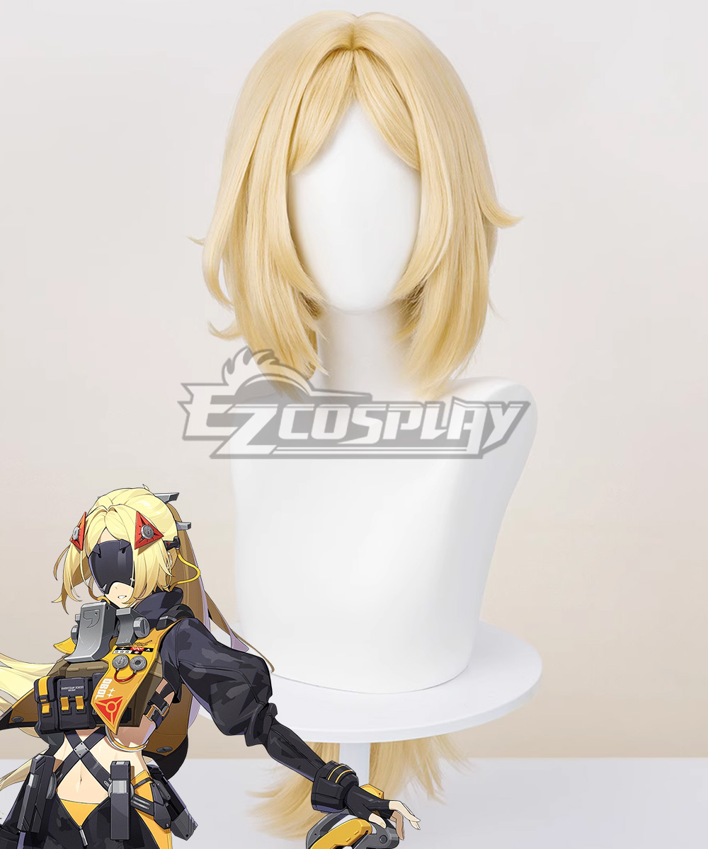 Zenless Zone Zero ZZZ Trigger Golden Cosplay Wig