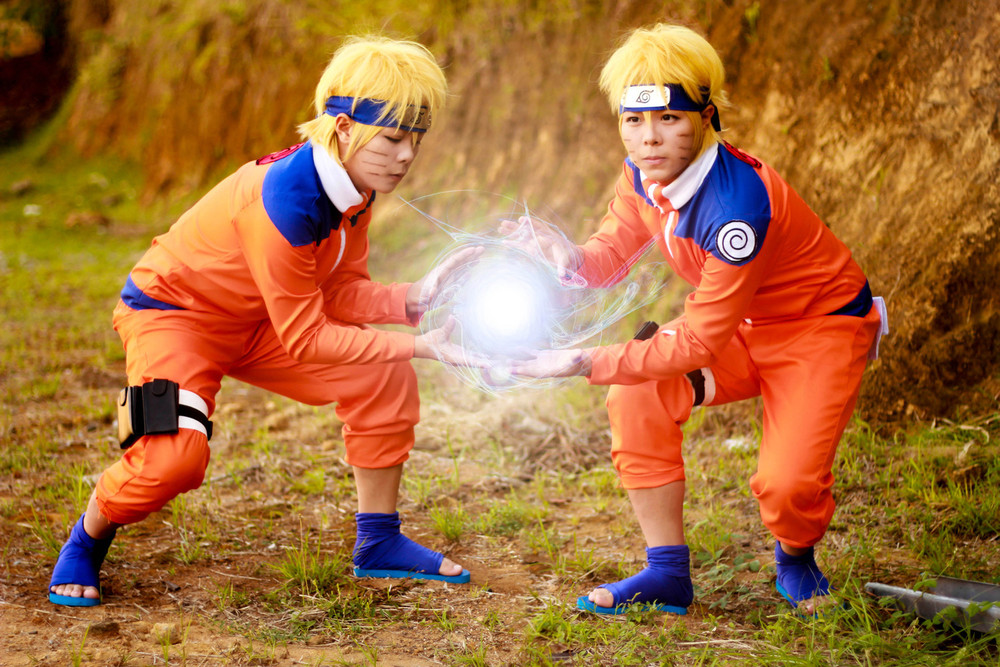 kage bunshin no jutsu ! Rasengan!